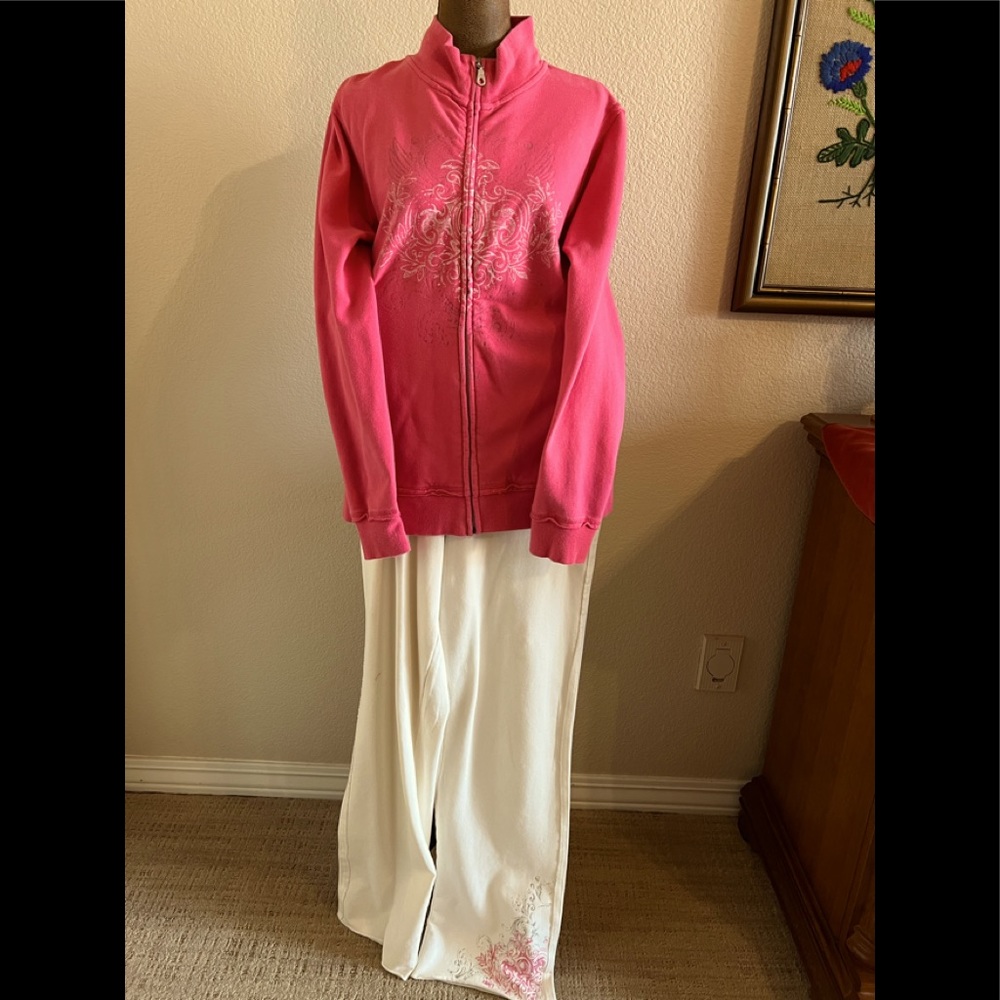 Pink & White Fleece Set